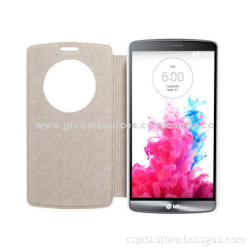 PU Slim Book Folio Case Cover for LG G3, Various Colors Available